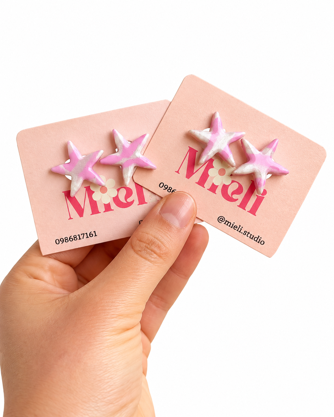 Estrella Rosa Perla | Studs