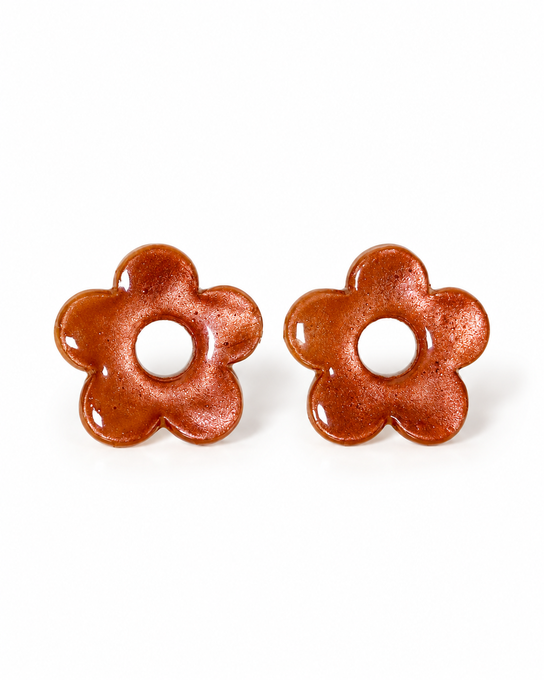 Flor café | Aretes