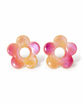 Flor perlada rosada | Aretes