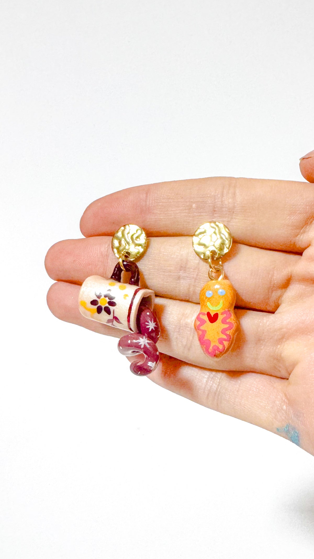 Taza de colada morada + guagua de pan | Aretes