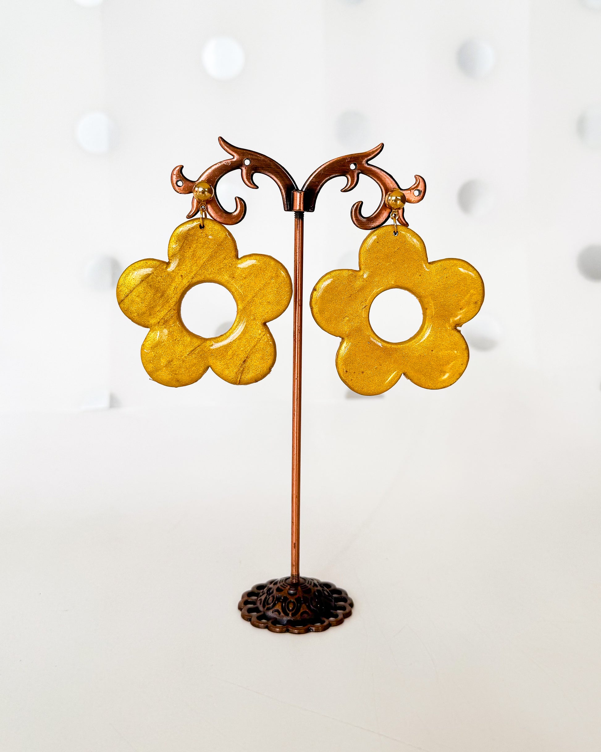 Golden flower | Maxi aretes