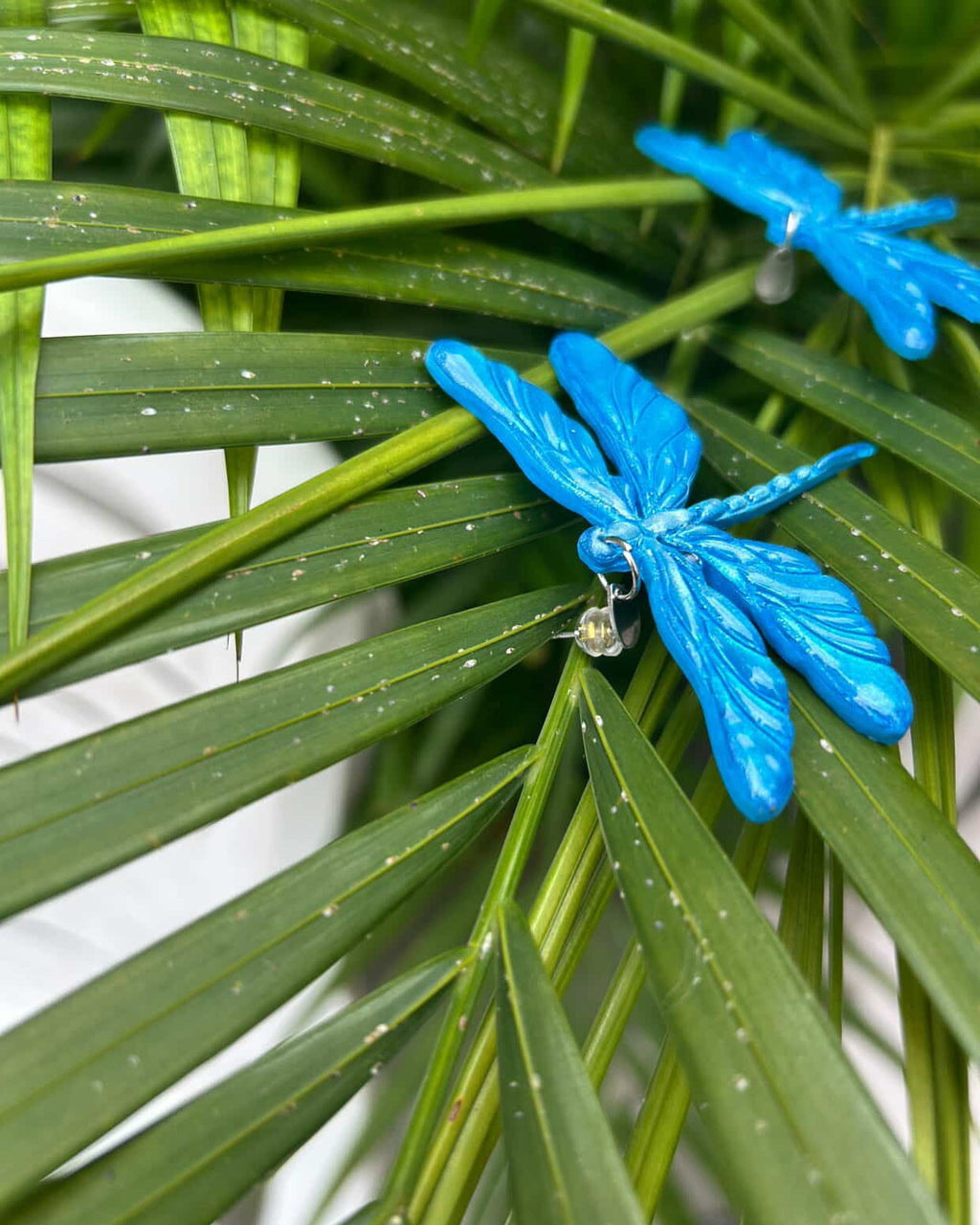 ✨Aretes Libélula azul