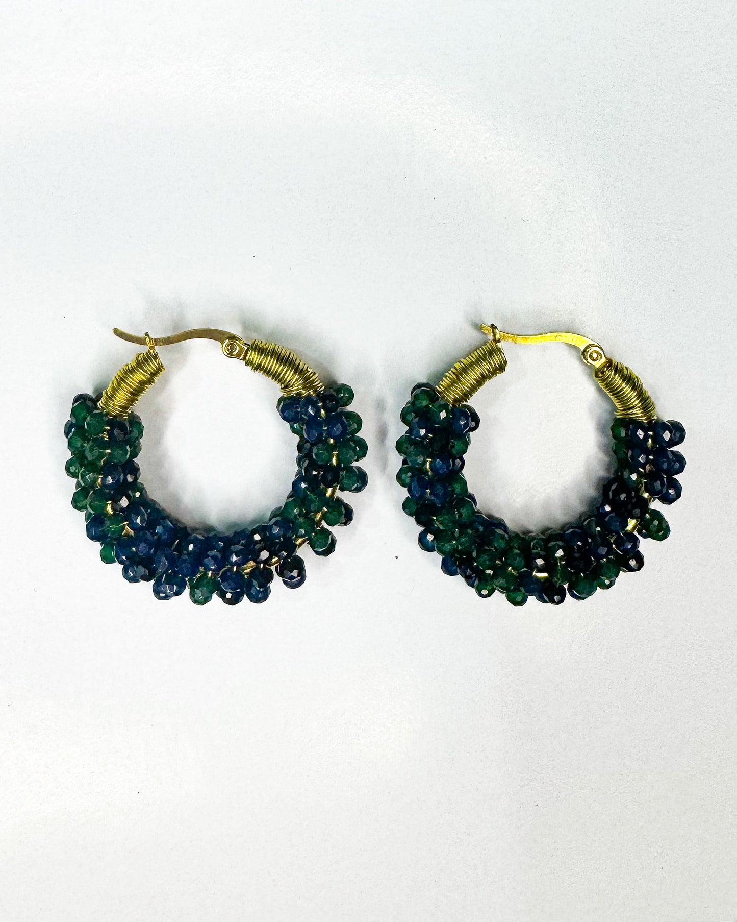 Beaded hoops #5.5