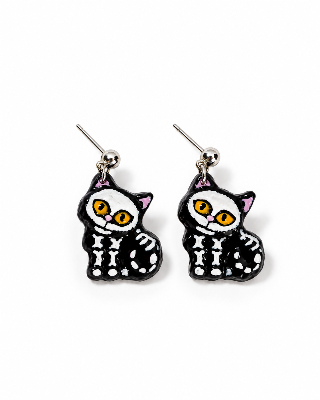 Gato esqueleto | Aretes