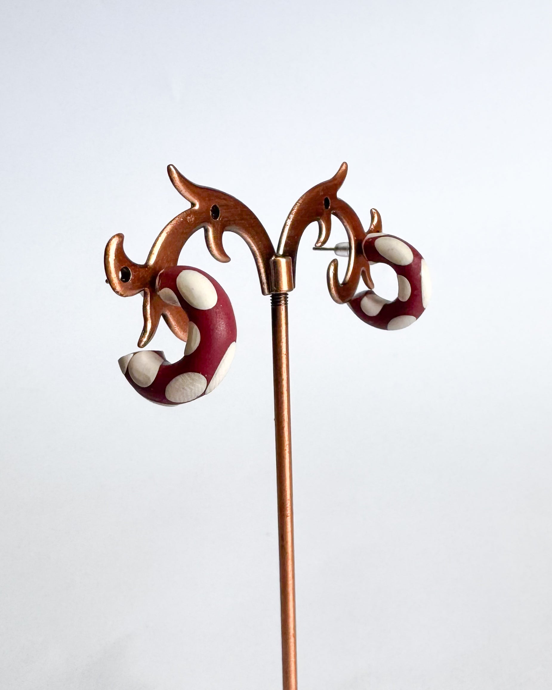 🌸 Red Polka | Hoops