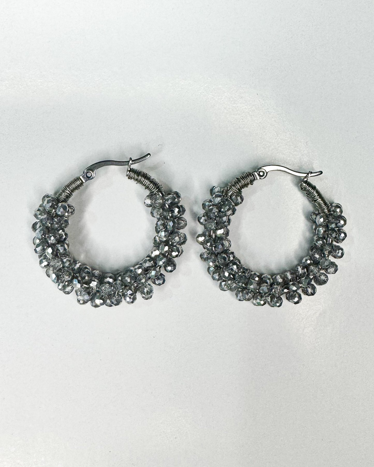 Beaded hoops #5.5