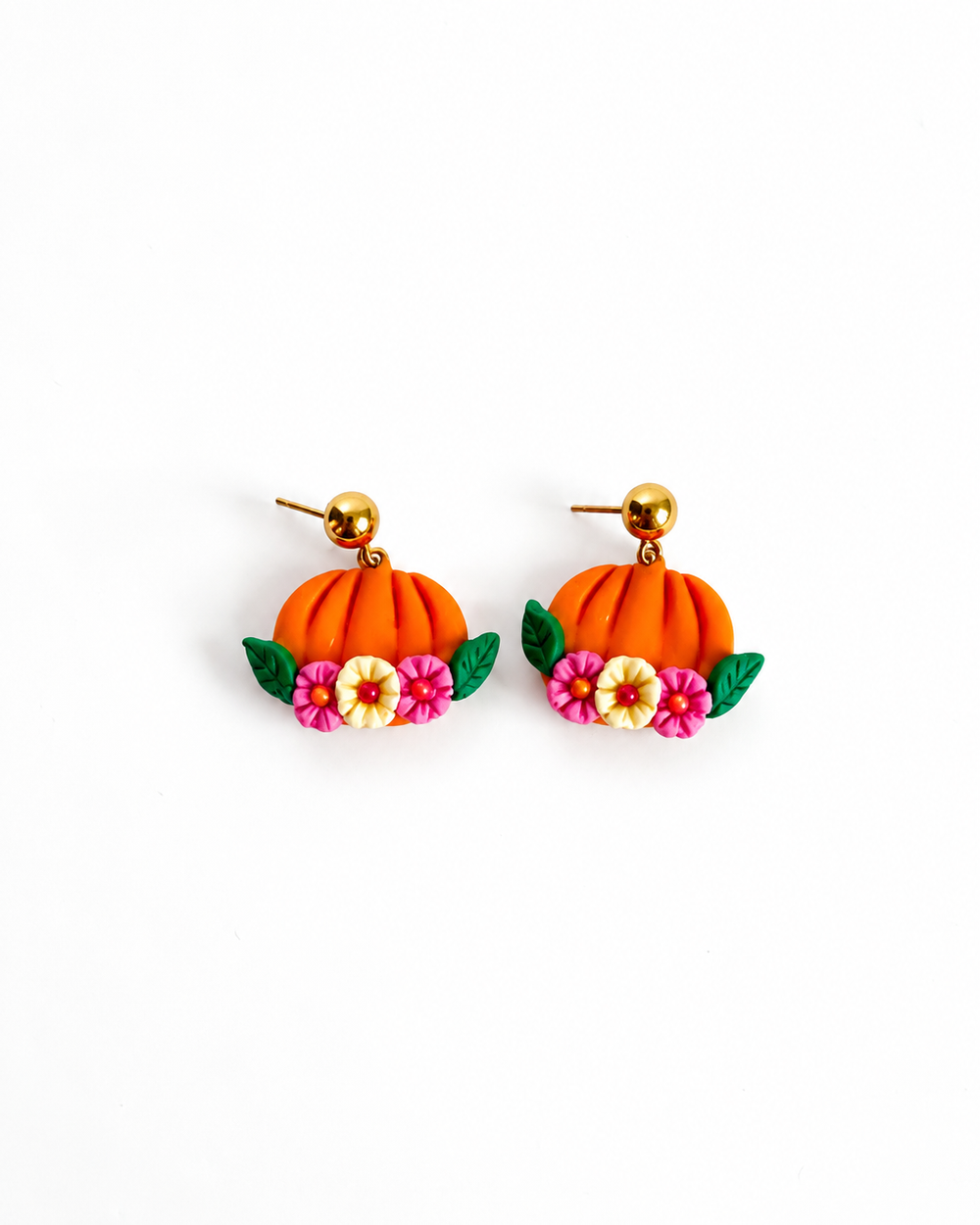 Calabaza floral | Aretes