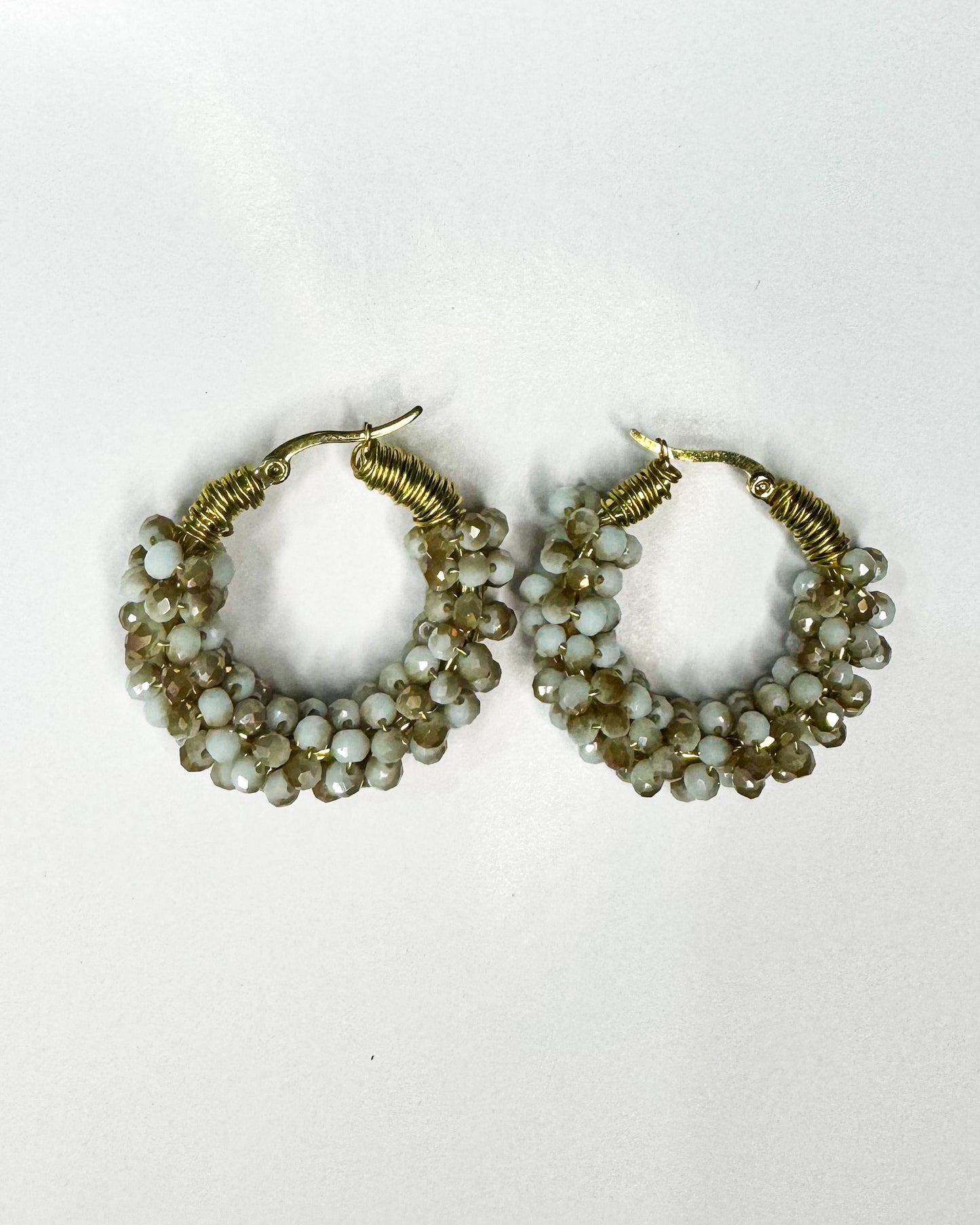 Beaded hoops #5.5