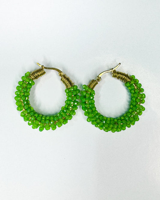 Beaded hoops #4.5