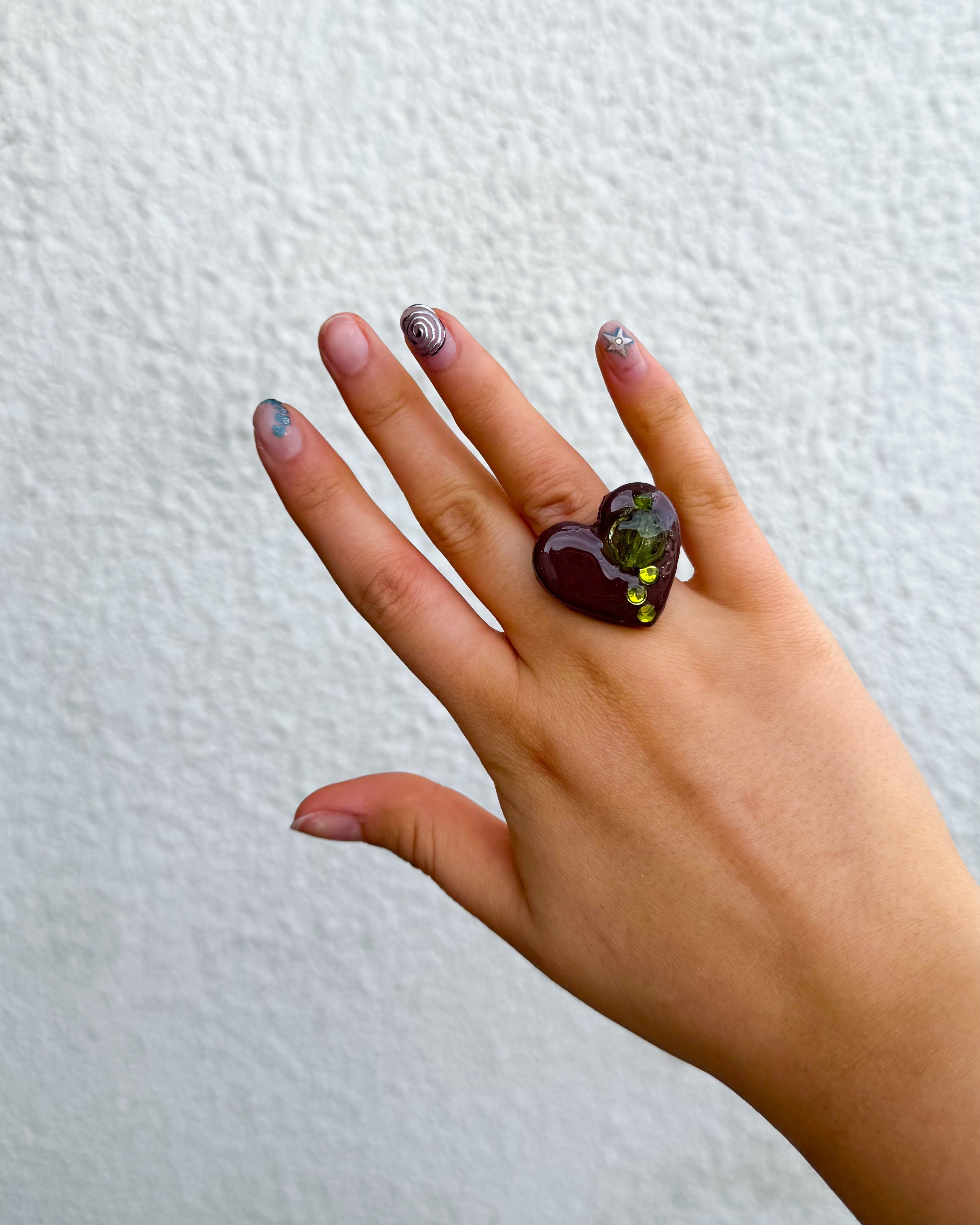 Anillo Matcha Corazón