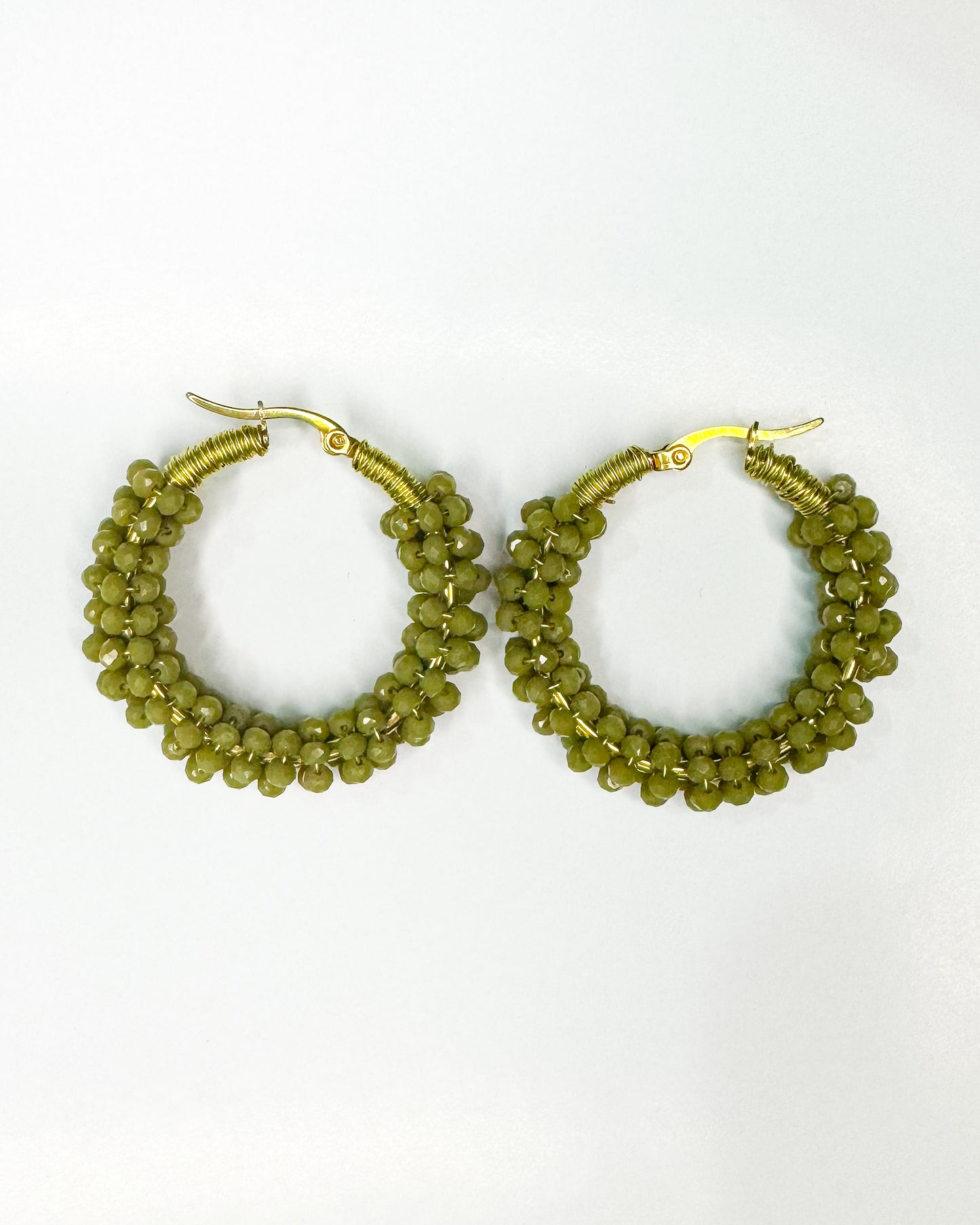 Beaded hoops #5.5