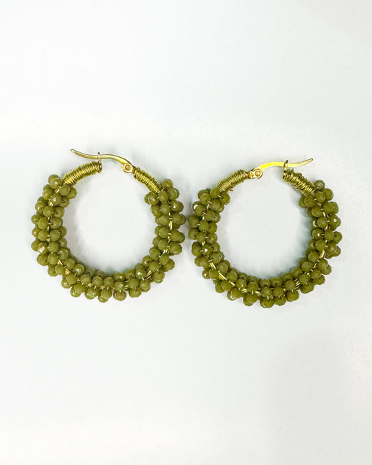 Beaded hoops #5.5