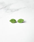 Hoja verde - Aretes Mini