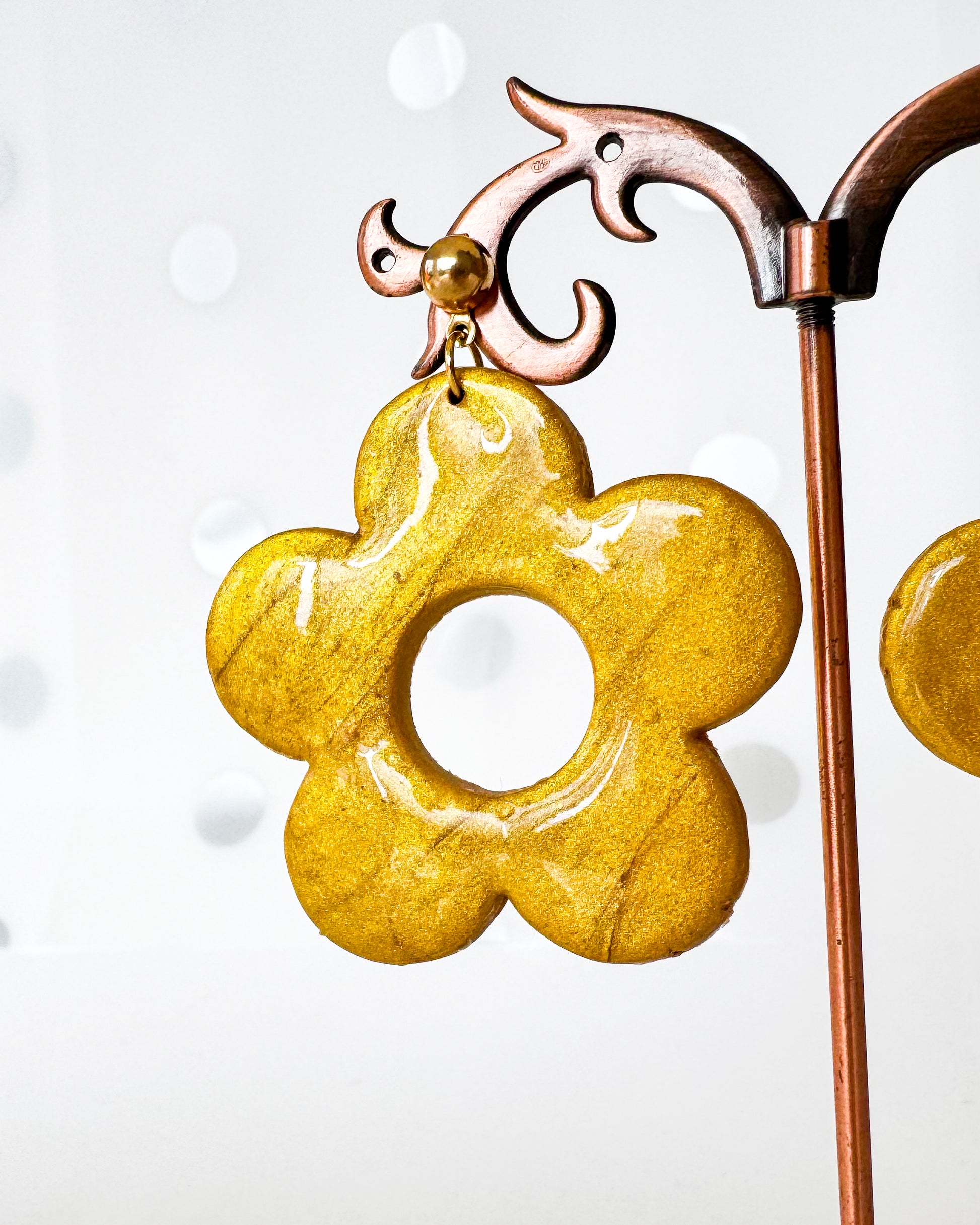 Golden flower | Maxi aretes