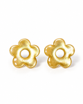 Flor perlada amarilla | Aretes