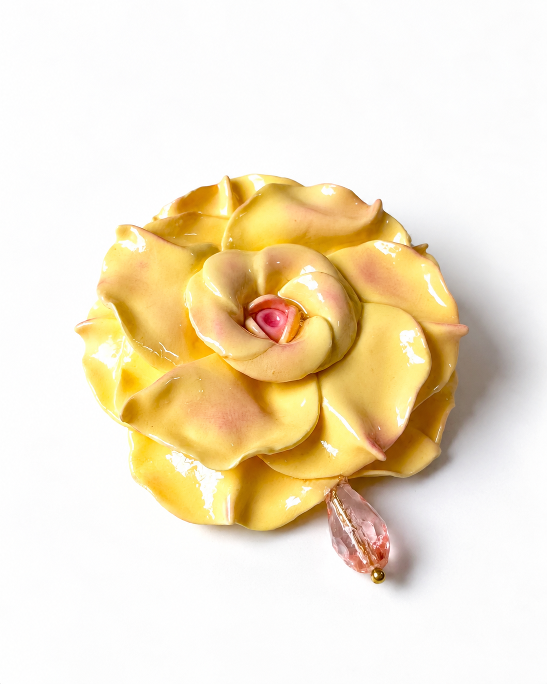 Aretes de rosa amarilla (Maxi)