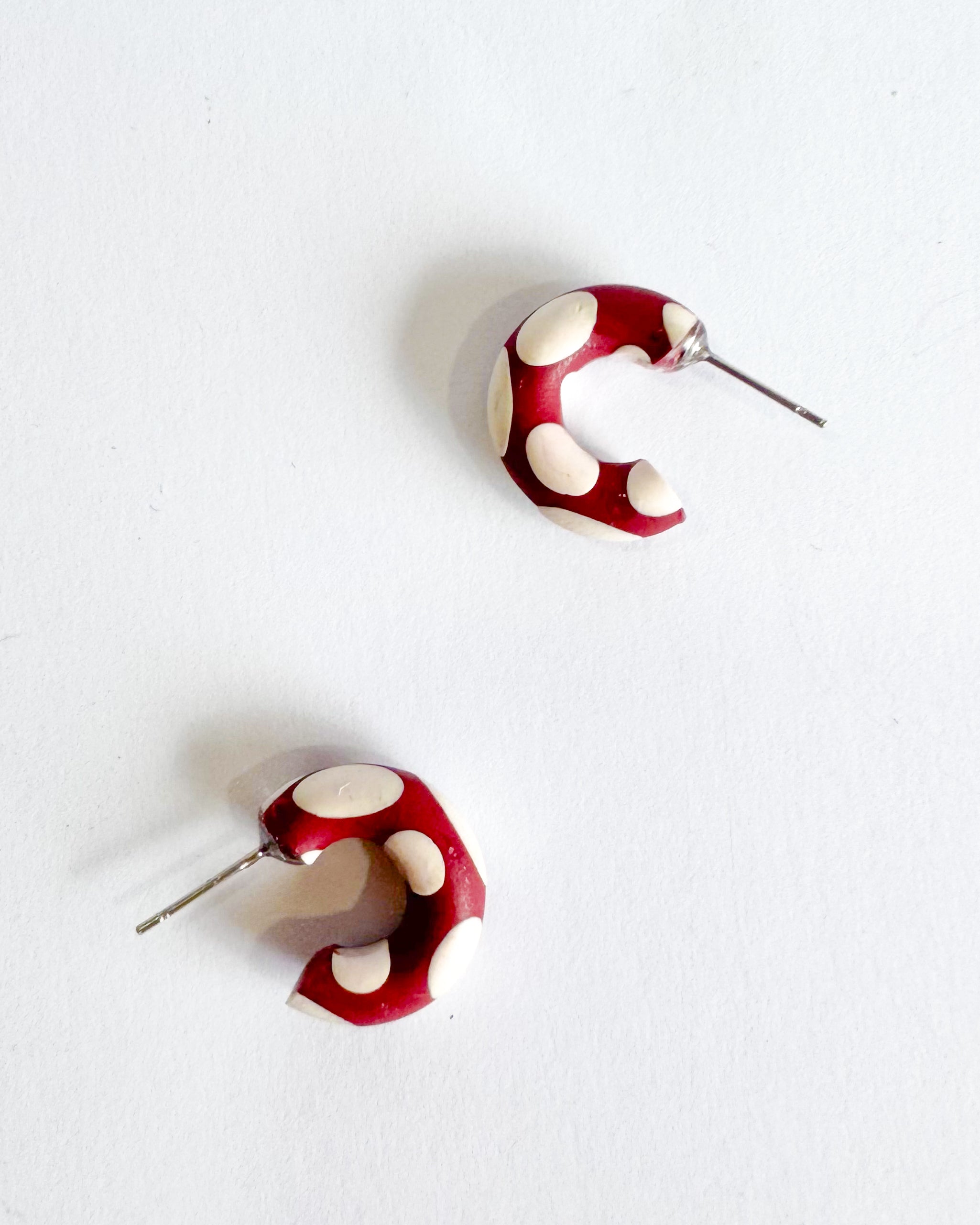 🌸 Red Polka | Hoops