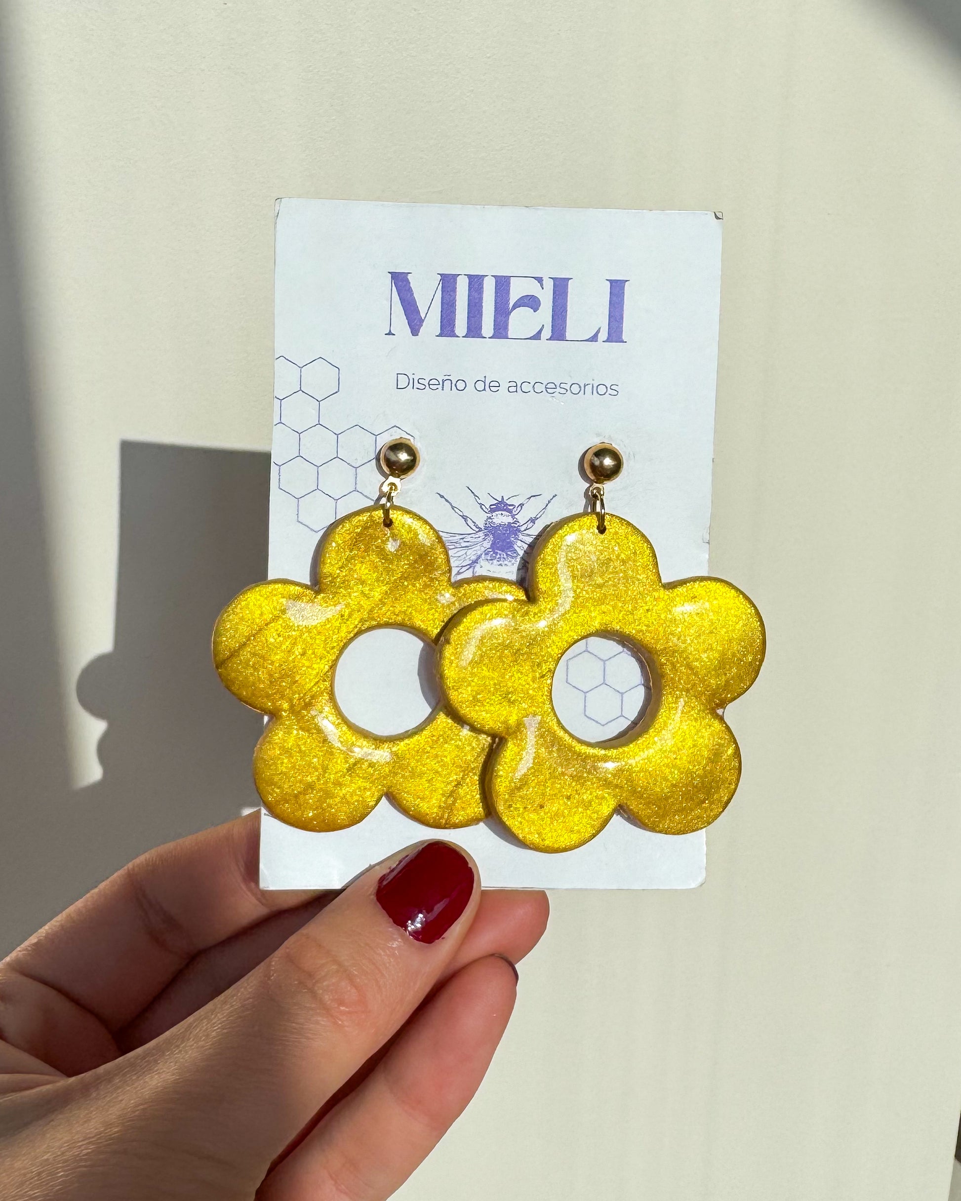 Golden flower | Maxi aretes