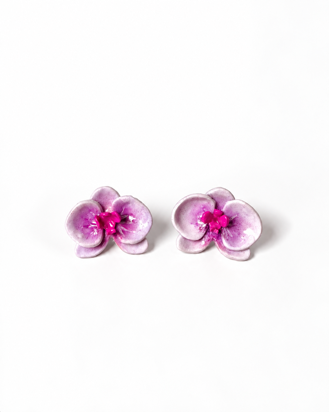 Aretes Mini Orquídea Lila
