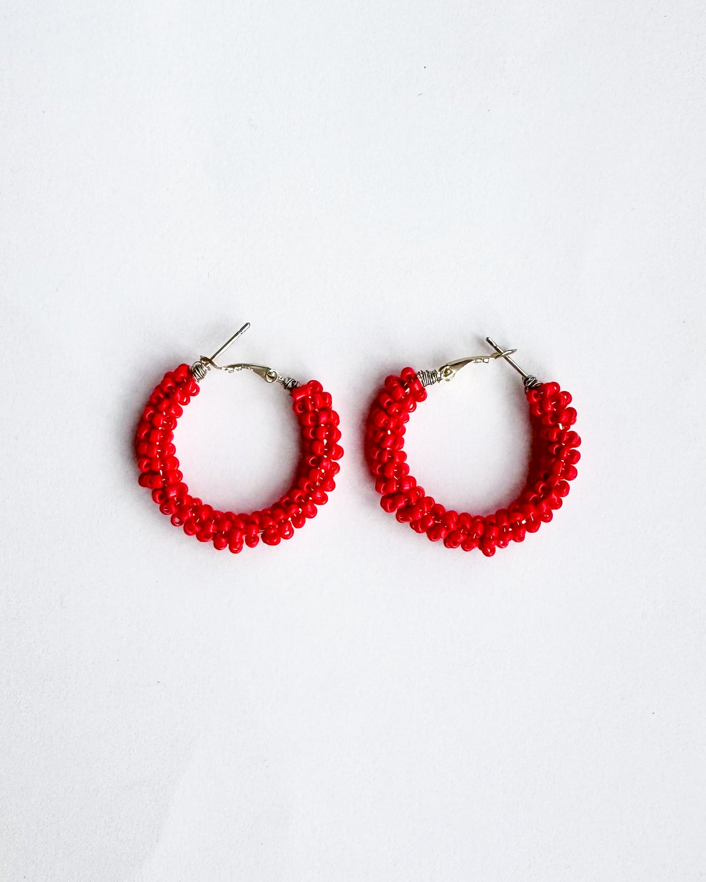 Beaded hoops #4.5